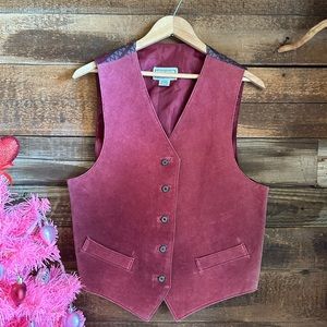 Red Leather Vest SALE